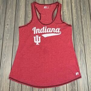 IU Indiana University Hoosiers Russell Women Racer Back Tank Top Athleisure Sz L